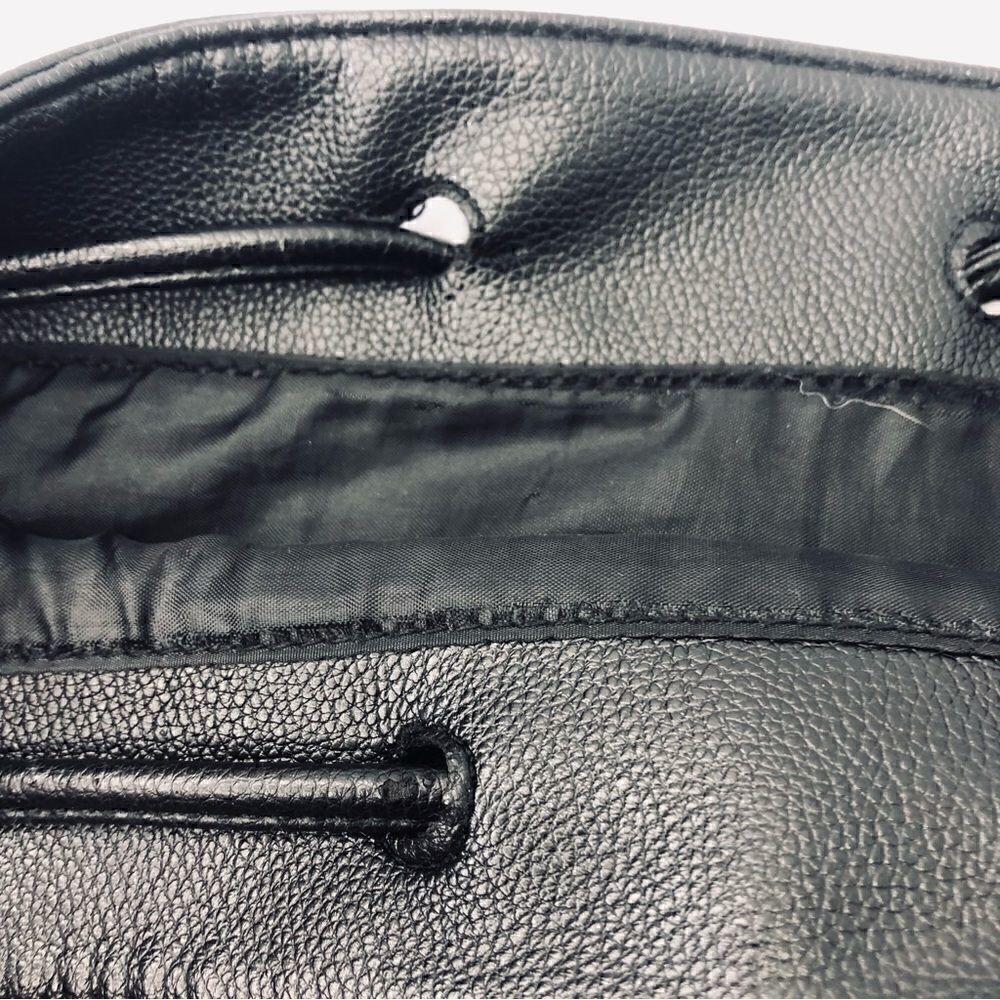 Victoria’s Secret Black Leather Fringe Backpack - Picture 8 of 9